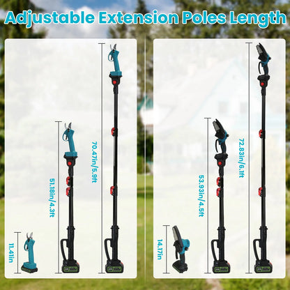 4-in-1 Electric Pole Pruning Shears & Saw - Telescoping Tree Tool