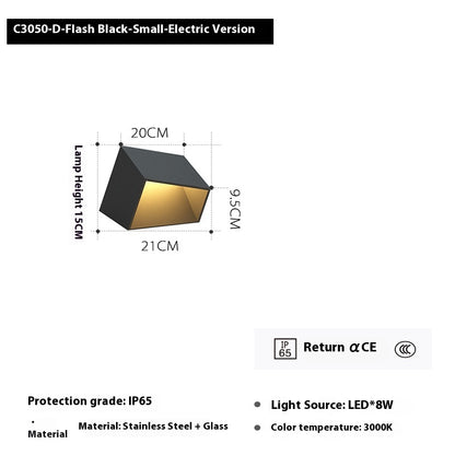 Solar LED Spotlight - Black, Outdoor Waterproof Landscape Light