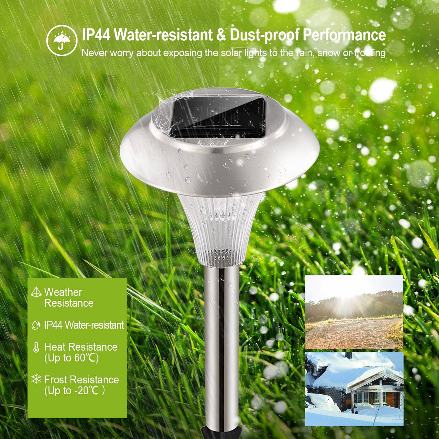Color-Changing Solar Garden Stake Lights - Waterproof, Multi-Pack