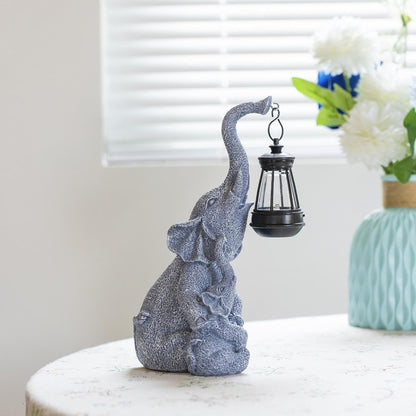 Solar Elephant Figurine Light - Front Porch Garden Decor