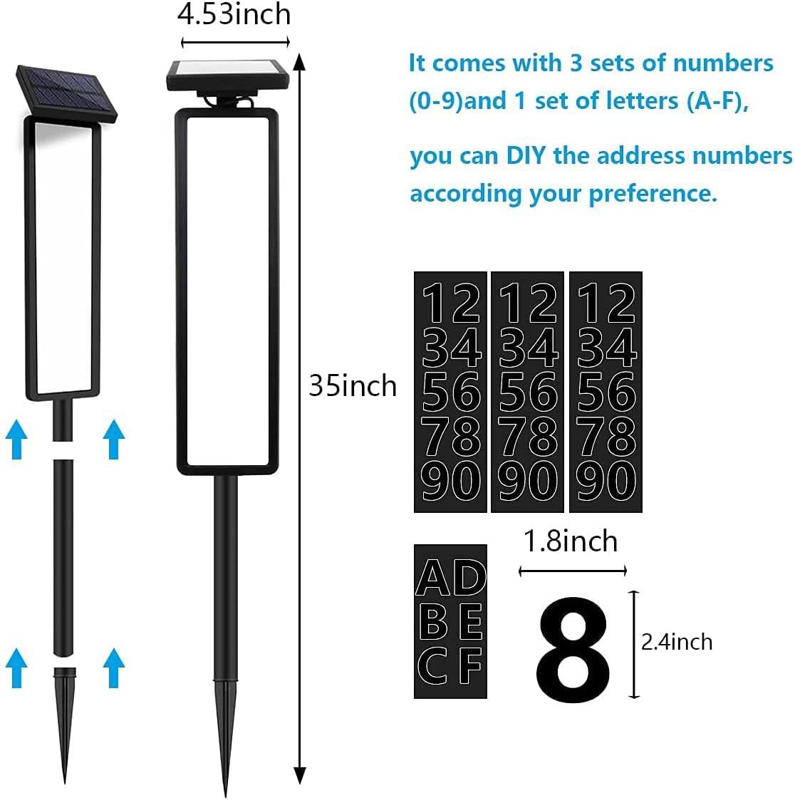 Solar Ground Doorplate Lamp - Outdoor Path Marker Light