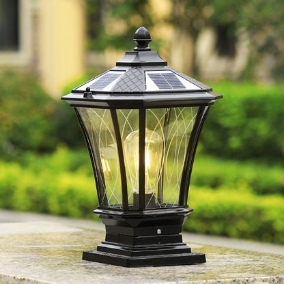 Solar European Pillar Light - Outdoor Gate & Fence Column Lamp