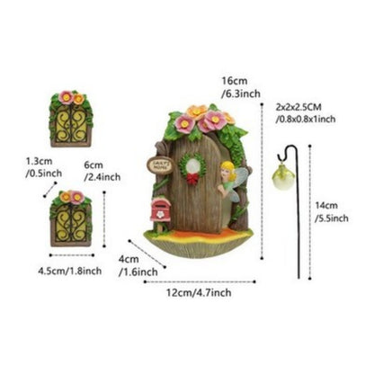 Resin Fairy Door & Windows - Miniature Tree Sculpture Decor