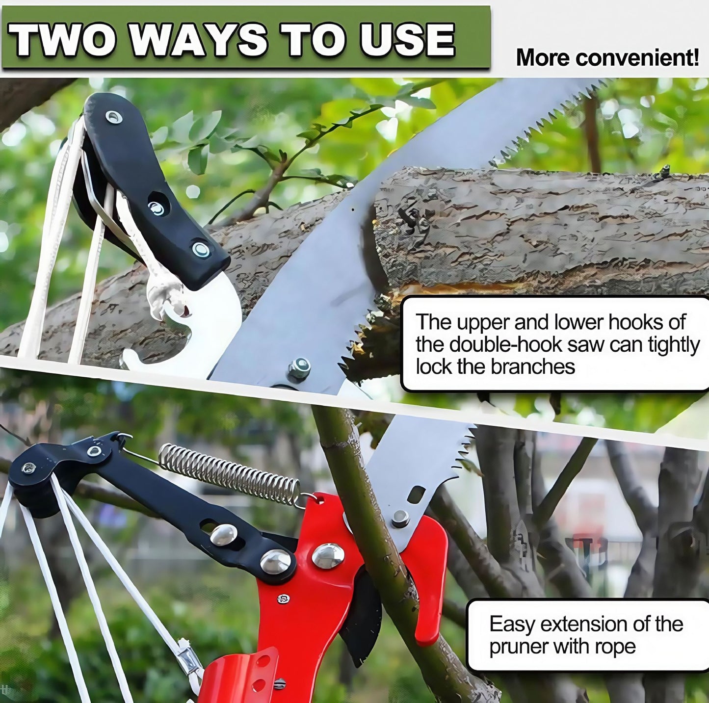 Pull-Rope High Branch Pruning Shears - Long-Reach Cutter
