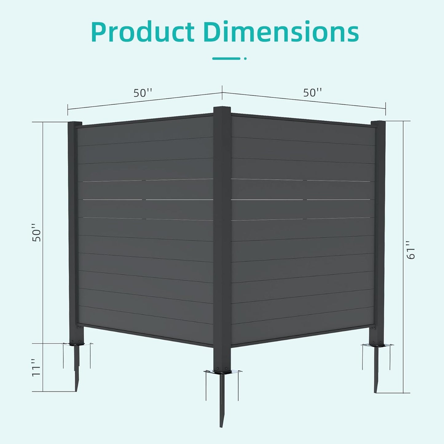 Outdoor Privacy Screen 50x50 - AC Unit & Trash Can Enclosure