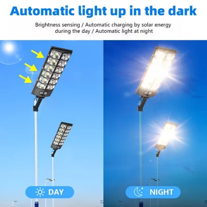Solar Motion Sensor Street Light - 504 LED with Remote, Outdoor