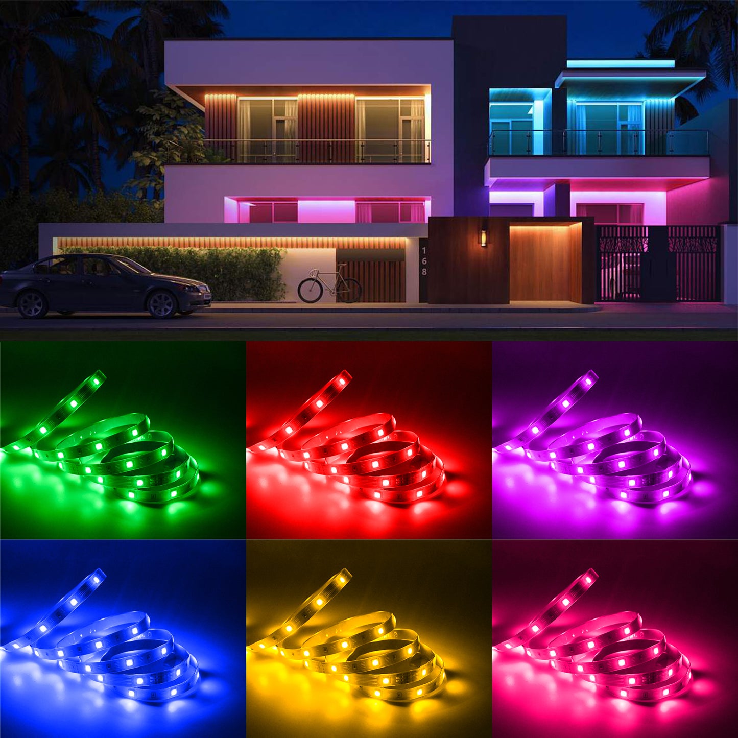 Solar LED Light Strips - Outdoor Waterproof Decorative Courtyard