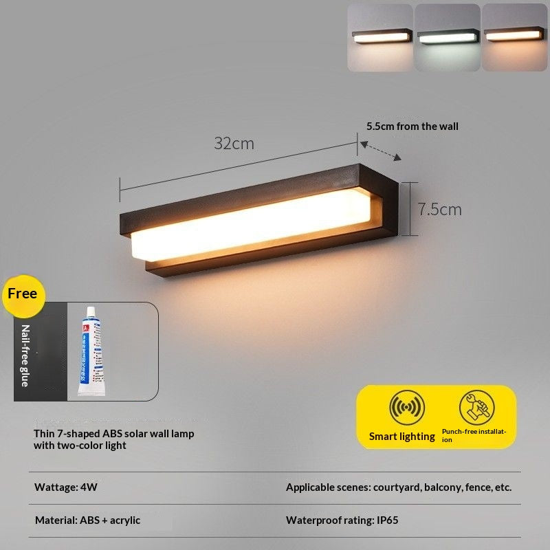 Solar Wall Light - Waterproof Outdoor Patio Sconce