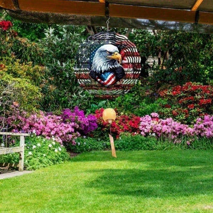 Spinning Eagle Wind Spinner - 3D Kinetic Outdoor Garden Decor