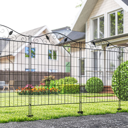 Folding Garden Fence 4-Pack - 44in x 12ft Border Edging