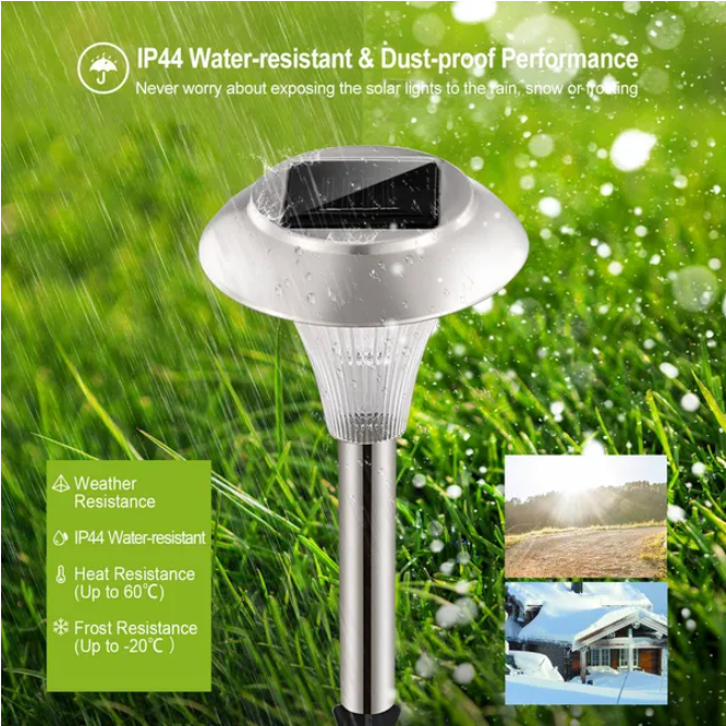 Solar Garden Pathway Lights 4-Pack - Outdoor Waterproof