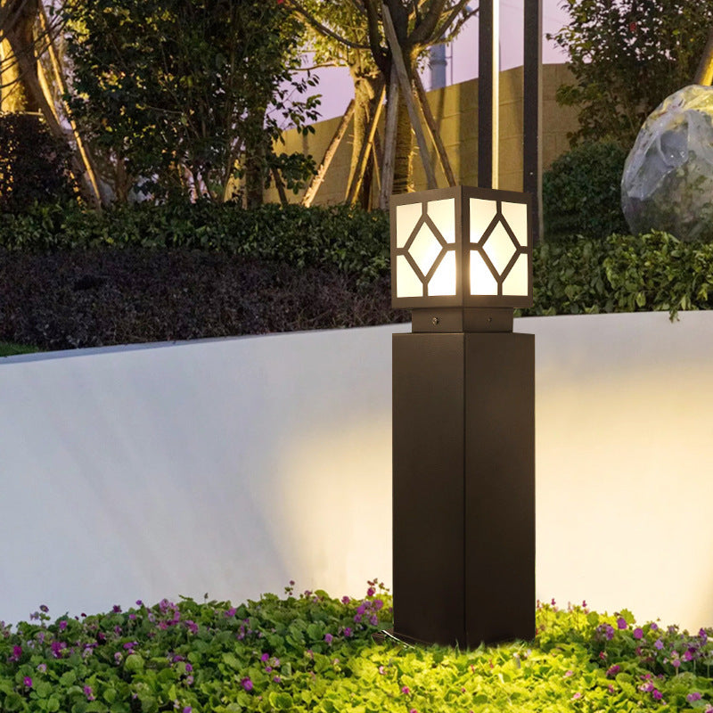 Solar Pillar Lawn Lights - Outdoor Path & Border Lamps