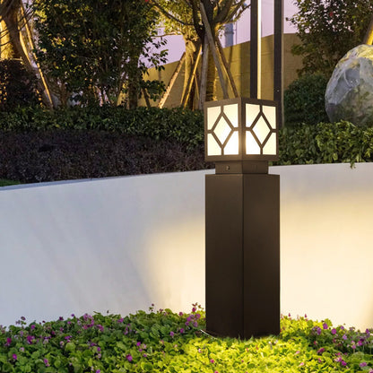 Solar Pillar Lawn Lights - Outdoor Path & Border Lamps