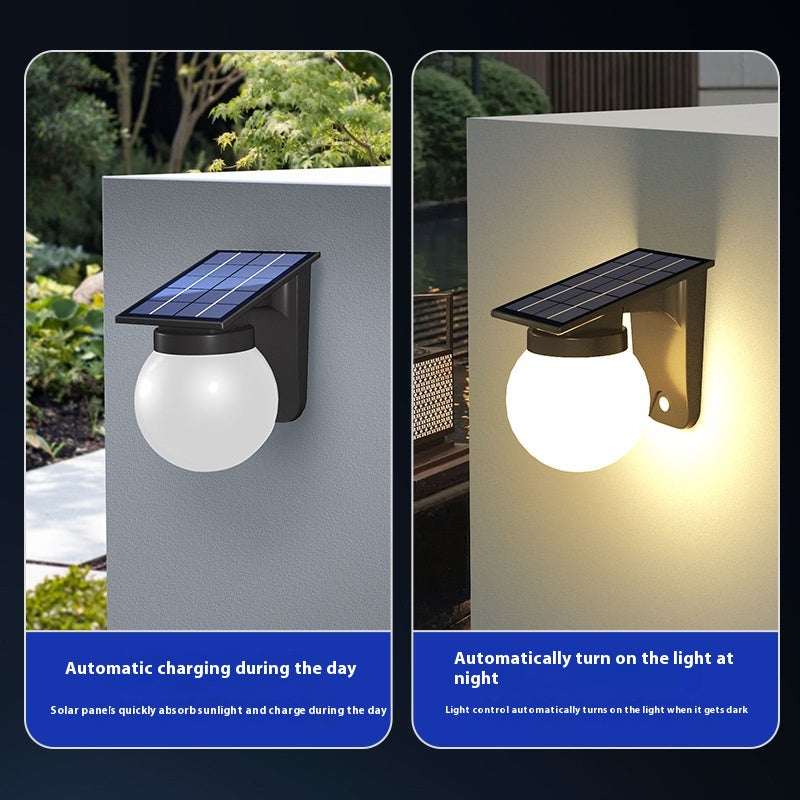 Solar Outdoor Garden Wall Lamp - Decorative Yard Light