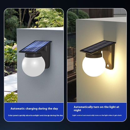 Solar Outdoor Garden Wall Lamp - Decorative Yard Light