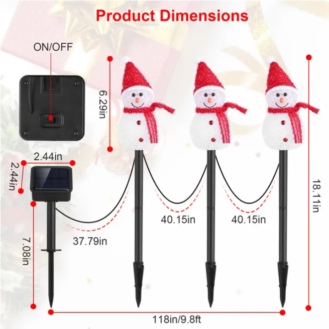 Santa Landscape Light - IP55 Waterproof Holiday Yard Decor