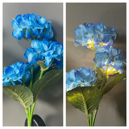 Solar Hydrangea Ground Lights - Decorative Outdoor Floral Lamps