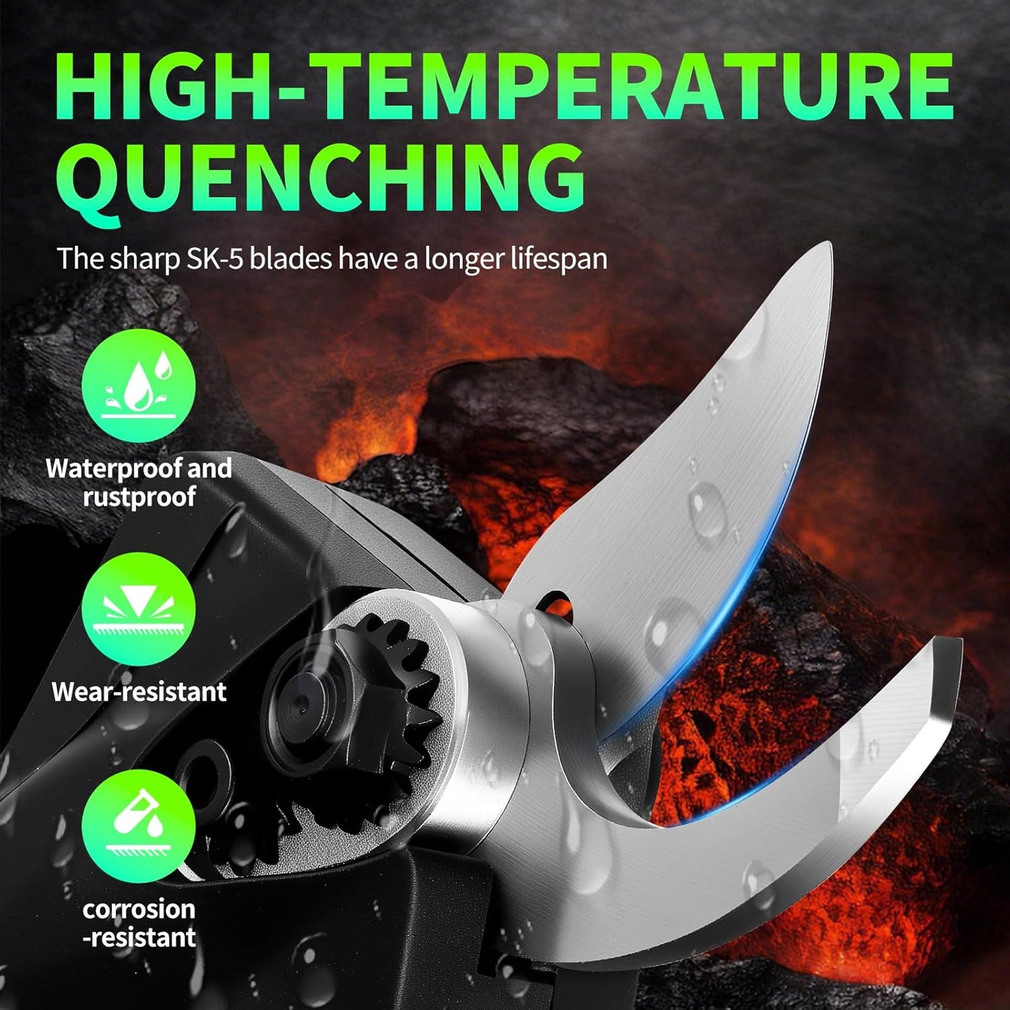 Cordless Electric Pruning Shears - Professional Battery-Powered