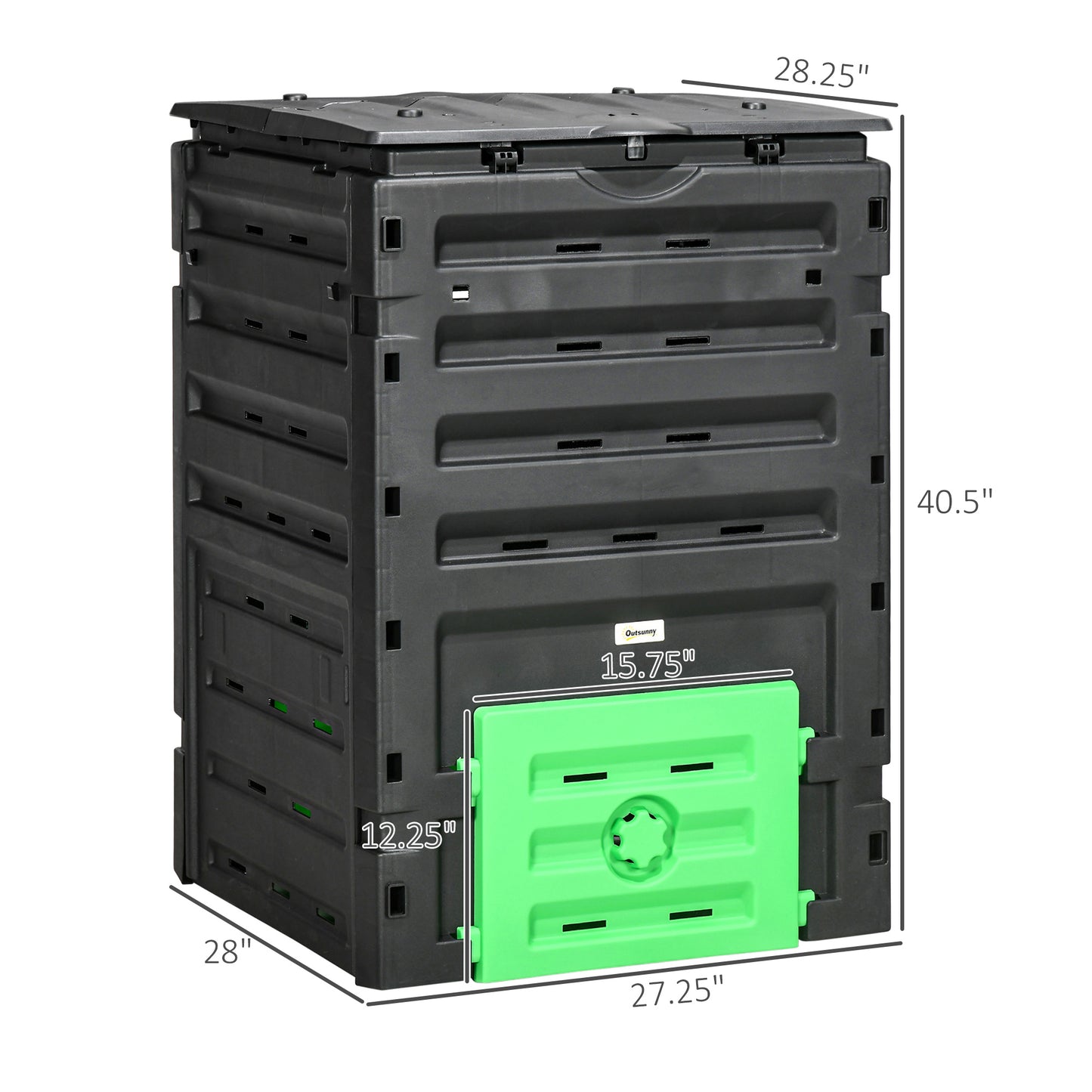 120 Gallon Garden Compost Bin - 450L BPA-Free Composter