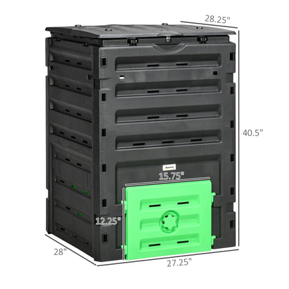 120 Gallon Garden Compost Bin - 450L BPA-Free Composter