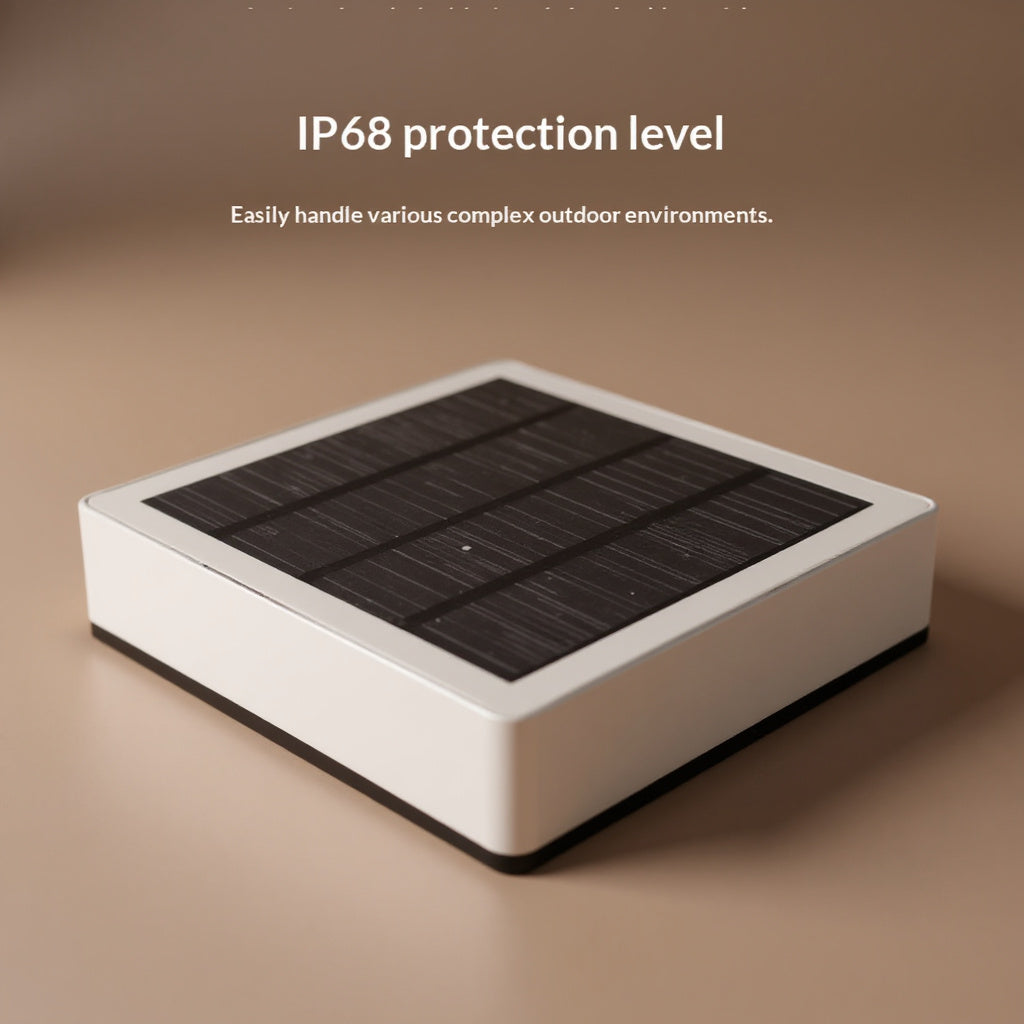 Solar Square Pillar Headlight - Outdoor Courtyard Post Light
