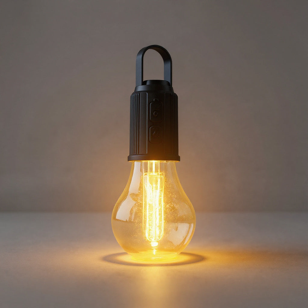 Solar Outdoor Warm White Bulb Light - Garden Accent Lamp