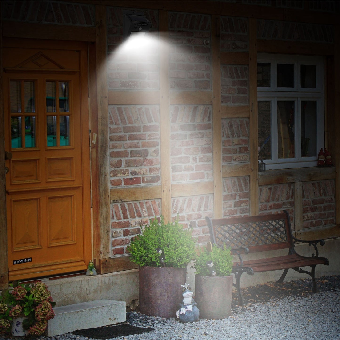 Solar Motion Sensor Light - 20 LED, IP65 Waterproof, 120Â° Wide