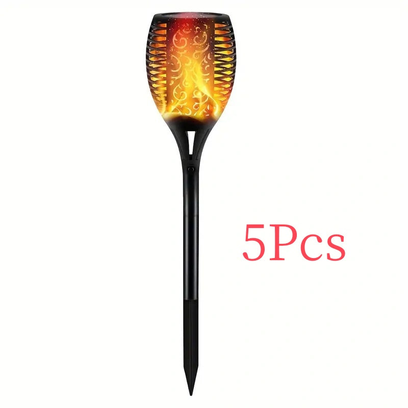 Solar Flickering Flame Torch Lights - Outdoor Garden Pathway