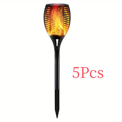 Solar Flickering Flame Torch Lights - Outdoor Garden Pathway