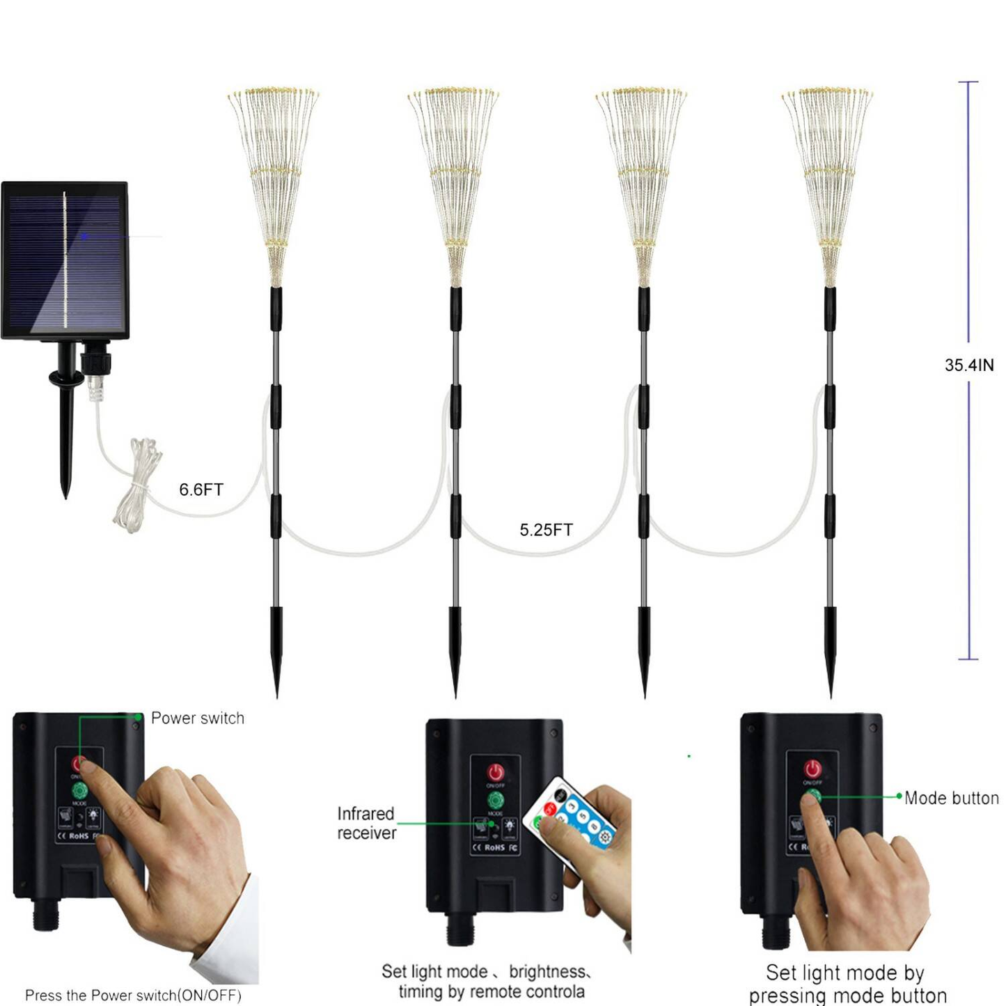 Solar Outdoor Garden Lights - Decorative Landscape Pack