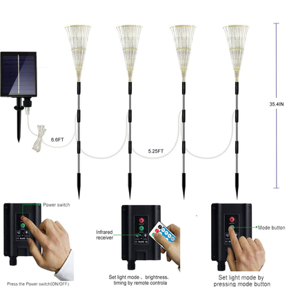Solar Outdoor Garden Lights - Decorative Landscape Pack