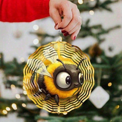 Whimsical 3D Kinetic Wind Spinner & Chime - Garden Yard Decor