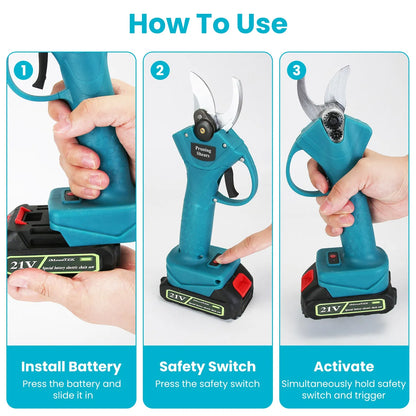 4-in-1 Electric Pole Pruning Shears & Saw - Telescoping Tree Tool