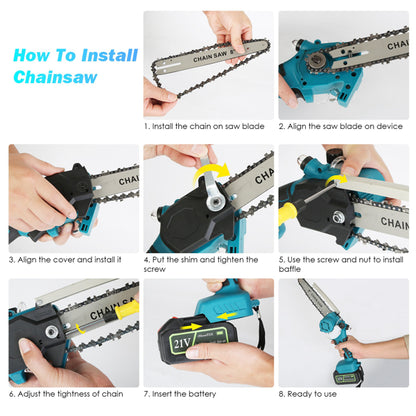 2-in-1 Cordless Pole Saw & Chainsaw - 1200W Brushless Motor