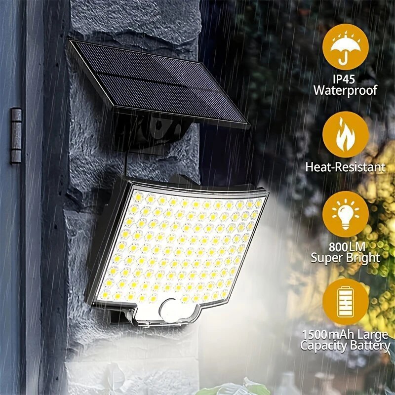 Split Solar Motion Sensor Light - 106 LED Outdoor Waterproof
