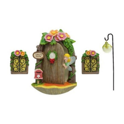 Resin Fairy Door & Windows - Miniature Tree Sculpture Decor