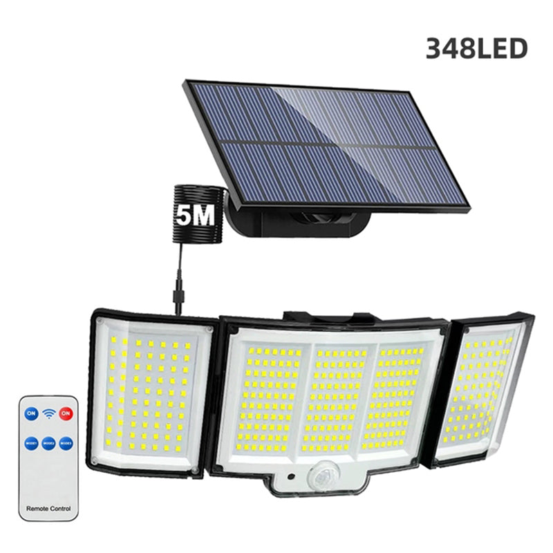 Solar Motion Sensor Light 348 LED - Outdoor Security Lamp