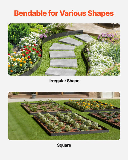 Aluminum Landscape Edging 10-Pack - 60in Rust-Resistant Garden Border