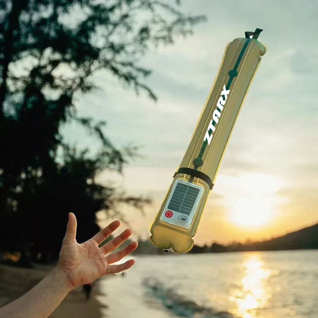 Solar Camping Lantern - Inflatable Outdoor Gas-Style LED Lamp