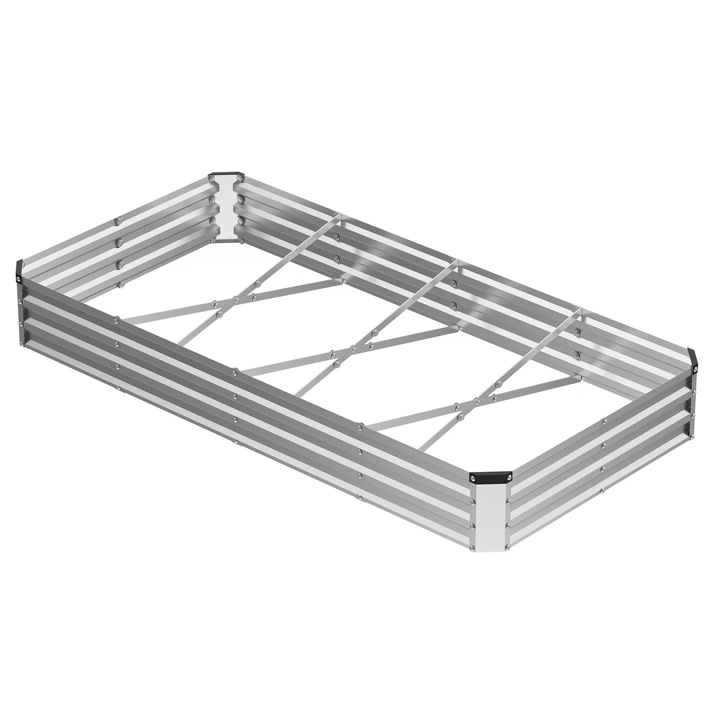 Galvanized Raised Garden Bed - Easy-Assemble Outdoor Planter Box