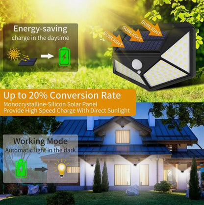 Solar 4-Sided Outdoor Light - All-Angle Garden Lamp