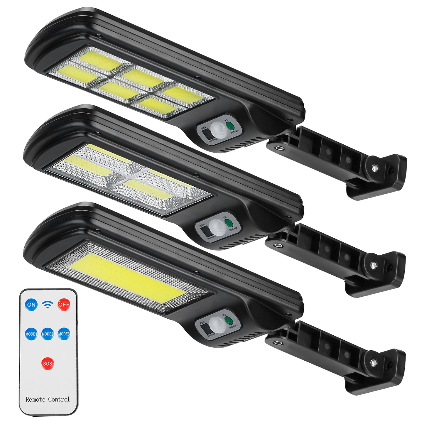 Solar Motion Sensor Wall Light - IP65, 3 Power Options, Outdoor