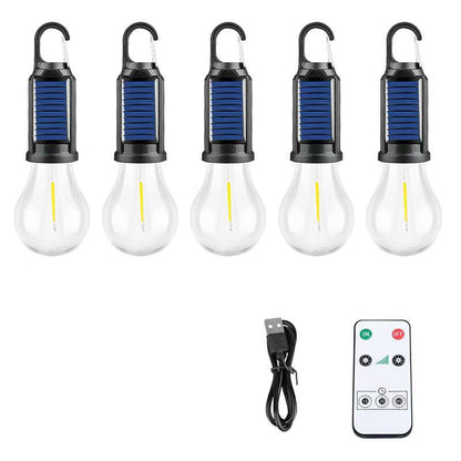 Solar Outdoor Warm White Bulb Light - Garden Accent Lamp