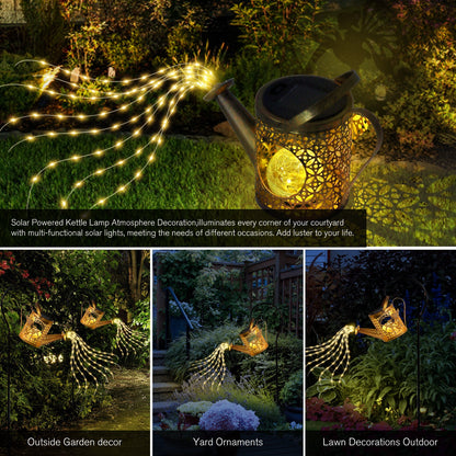 Solar Watering Can Lights - Metal Decorative Outdoor Garden Decor
