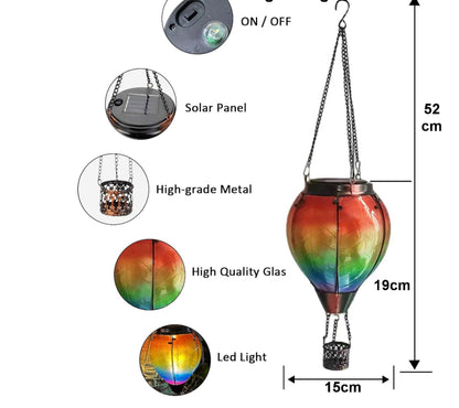 Solar Hot Air Balloon Light - Waterdrop-Shaped Garden Decor
