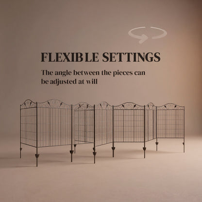 Folding Garden Fence 4-Pack - 44in x 12ft Border Edging