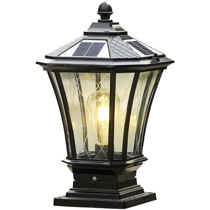 Solar European Pillar Light - Outdoor Gate & Fence Column Lamp