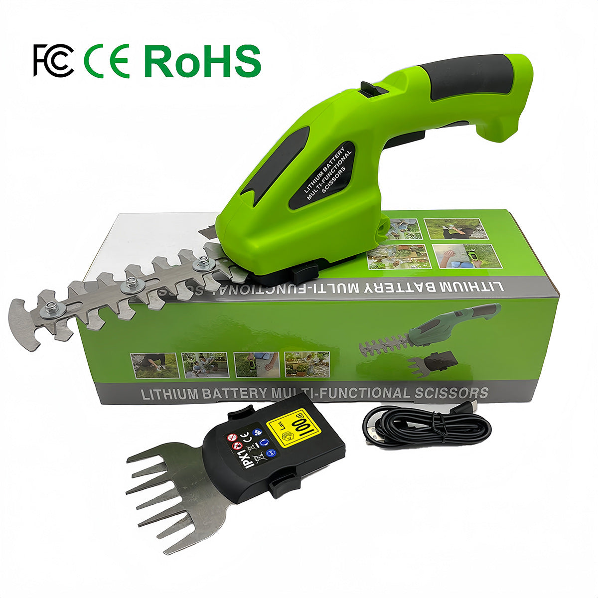 Electric Hedge & Pruning Shears - Cordless Dual-Purpose Garden Tool