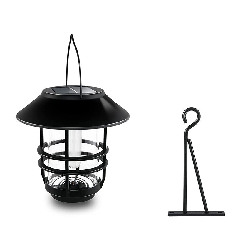 Solar LED Glass Garden Wall Lamp - Outdoor Decorative Sconce
