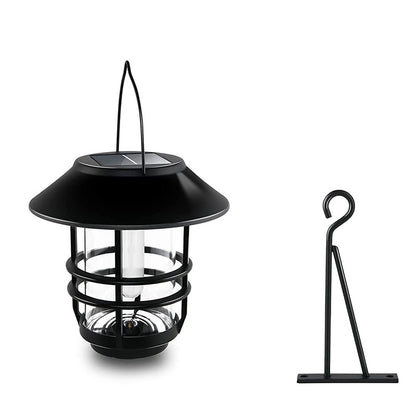Solar LED Glass Garden Wall Lamp - Outdoor Decorative Sconce